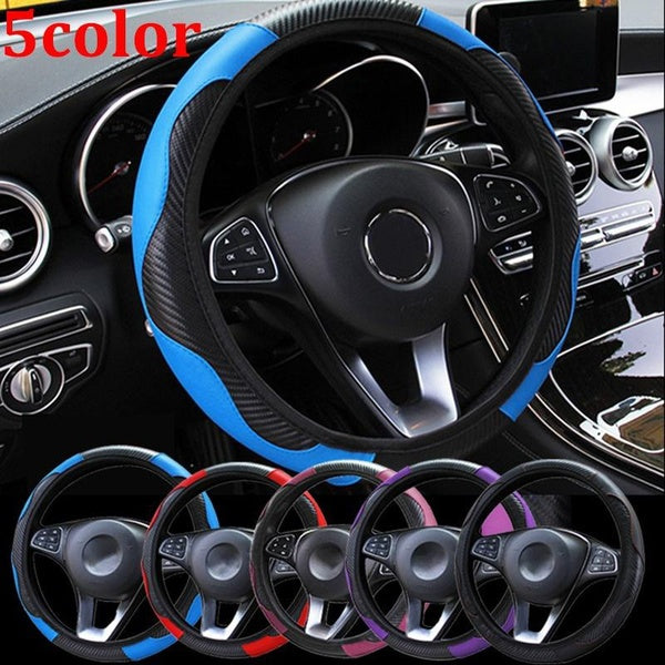 Universal Microfiber Leather Car SUV Steering Wheel Cover 15"