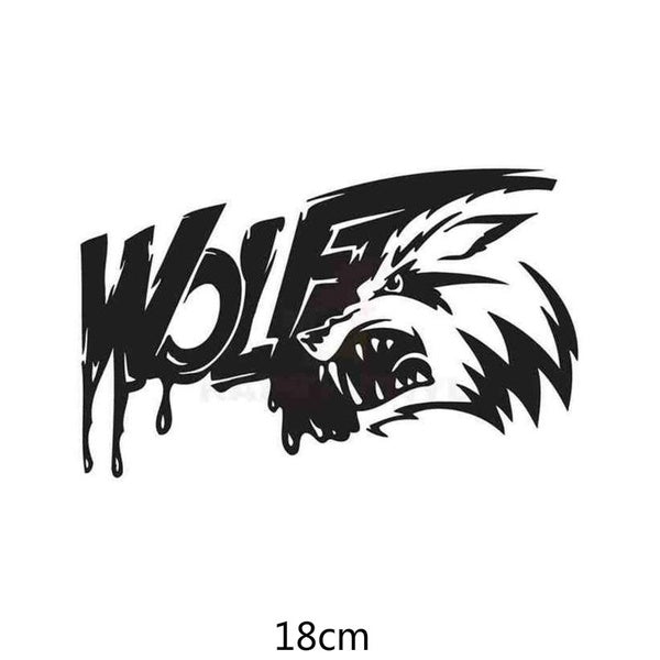 18cm Wolf mountains snowboarding Decal Car Sticker