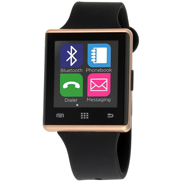 iTouch Air Smartwatch 41mm Rose Gold Case with Black Strap