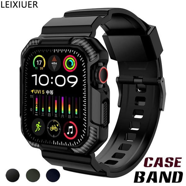 LEIXIUER TPU Case+strap for Smart Watch Ultra 2-Ultra 49mm 9 8 7 45mm 41mm Sport Belt Wristband Band Screen Protector Cover Replacement Accessories f