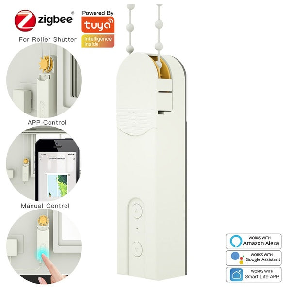 Moes ZigBee Smart DIY Motorized Roller Blinds-Shades Drive Motor Hub Tuya Smart Life APP Alexa Google Home Voice Control