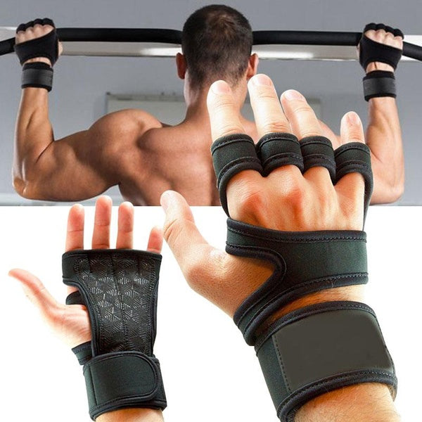 Weightlifting Men-Women Half Finger Gloves Gym Workout Training Bodybuilding Gloves Dumbbell Fitness Half Finger Hand Protector