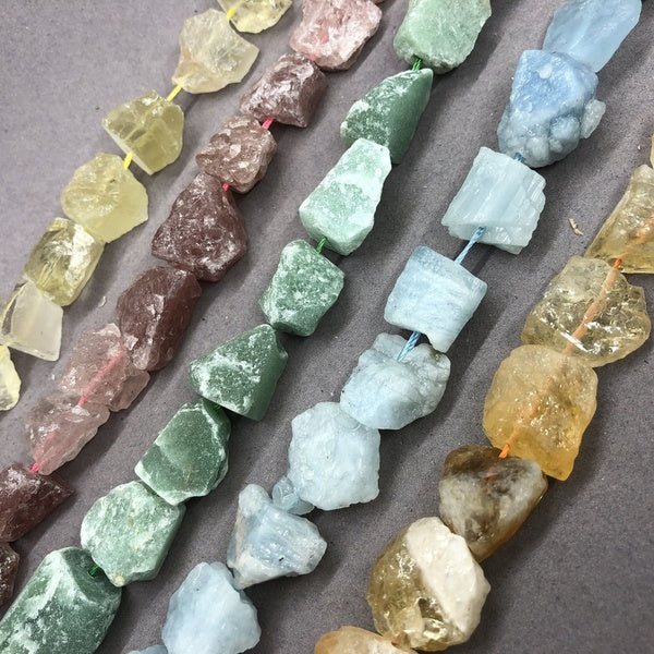 Gravier naturel Pierre brute Citron Fraise Quartz Aigue-marine Aventurine Citrine