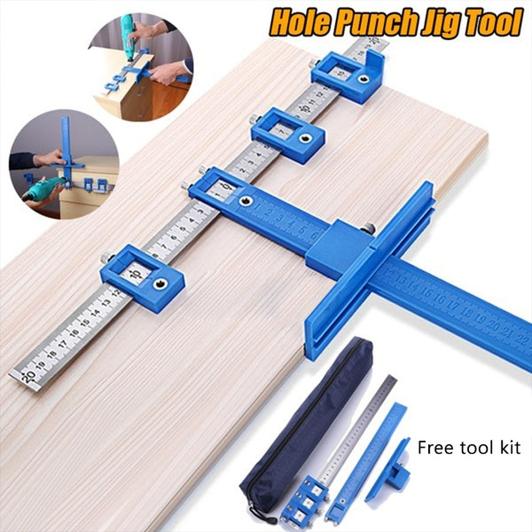 Hole Punch Jig Tool Drill Guide Sleeve for Cabinet Hardware Woodworking Drilling