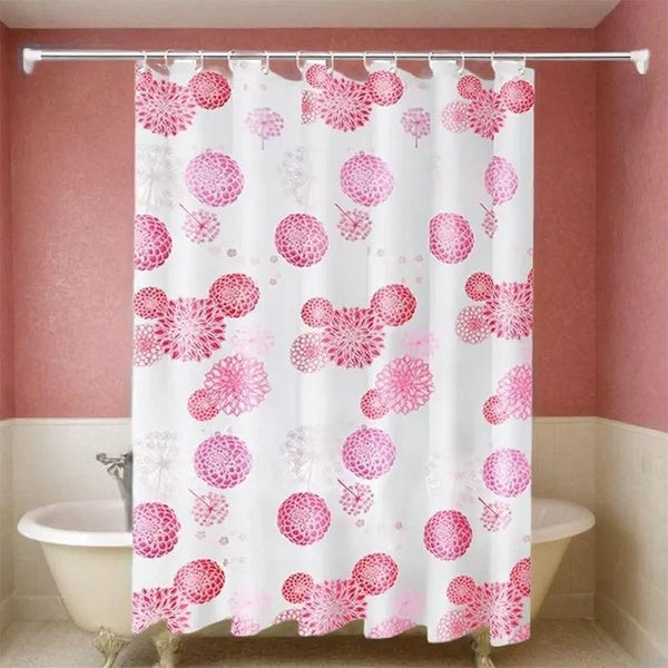 Shower Curtain Waterproof PEVA Shower Curtain, Modern Printed Pattern, Reinforced Grommets Easy Installation, Odorless Mildew-Resistant Machine Washa