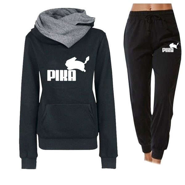 Newest Casual Ensemble Femme Suits Tracksuit for Women Clothes Hoodie Sweatshirt Top and Pants Two Piece Set