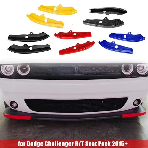 Front Bumper Lip Splitter Protector Cover Front Shovel Protector Strip for Dodge Challenger R-T Scat Pack 2015+ ABS Accessories