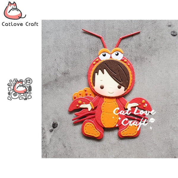 Catlove homard bébé Animal métal matrices de découpe Scrapbooking pochoir découpes carte faisant bricolage artisanat gaufrage nouveaux matrices pour