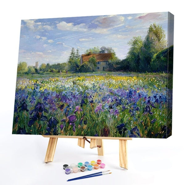 FIYO Village Diy Paint by Numbers Kits for Adults and Kids Beginner on Canvas Fashion Oil Painting Wall Art for Gift( No Frame )