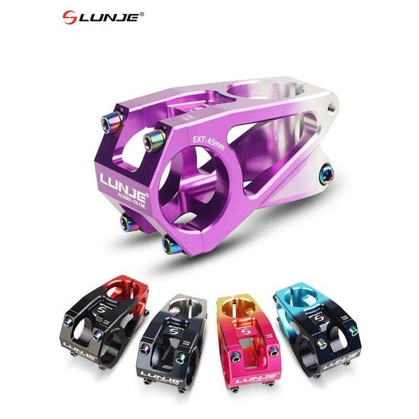 LUNJE Bicycle 7° stem MTB Aluminum Alloy 31.8 * 45mm Bike handle stems