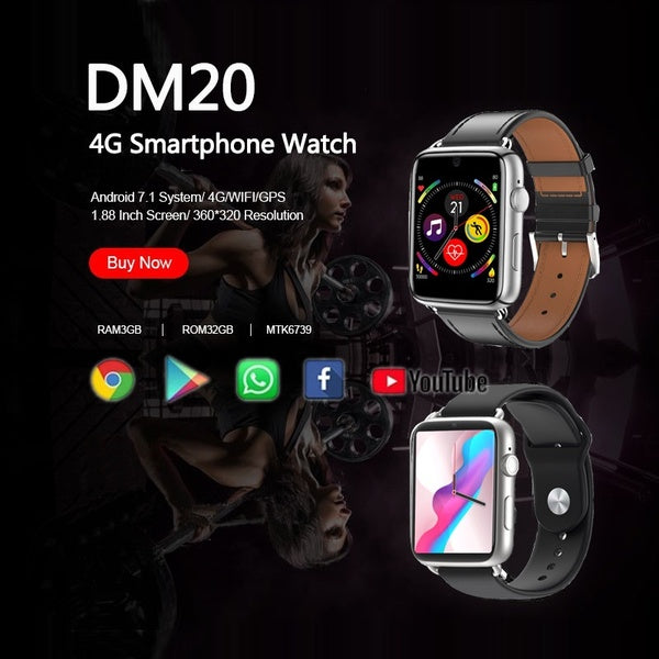 4G montre intelligente Android 7.1 1,88 pouces 360 * 320 écran 3 Go + 32 Go GPS WIFI 780 mah grande batterie téléphone Smartwatch