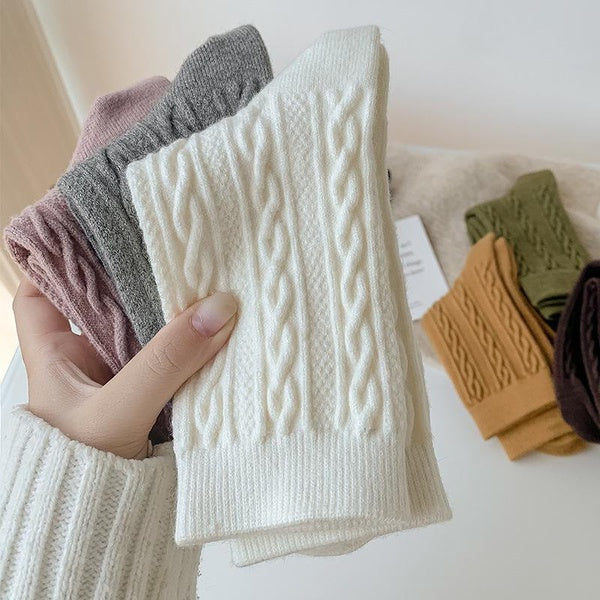 1 Pair Wool Socks Winter Women's Thickened Cashmere Socks Warm Maternity Socks Socks In The Tube Tide Socks Pile Socks