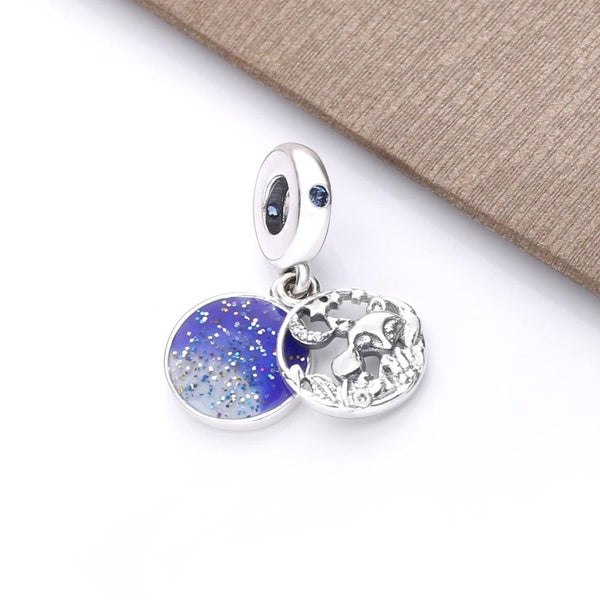 Perle de charme en argent sterling 925 renard et lapin pour bracelets et bracelets de bijoux européens