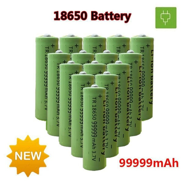 Batterie Li-ion Rechargeable haute capacité 3.7V 18650 99999Ah, 2 à 10 pièces, pour lampe de poche LED, torche-gadgets électroniques, offre spéciale
