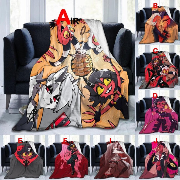 Loona Blitzo Moxxie and Millie Helluva Boss Blankets for Beds Super Soft Winter Warm Throw Blanket Flannel Blanket Other Characters