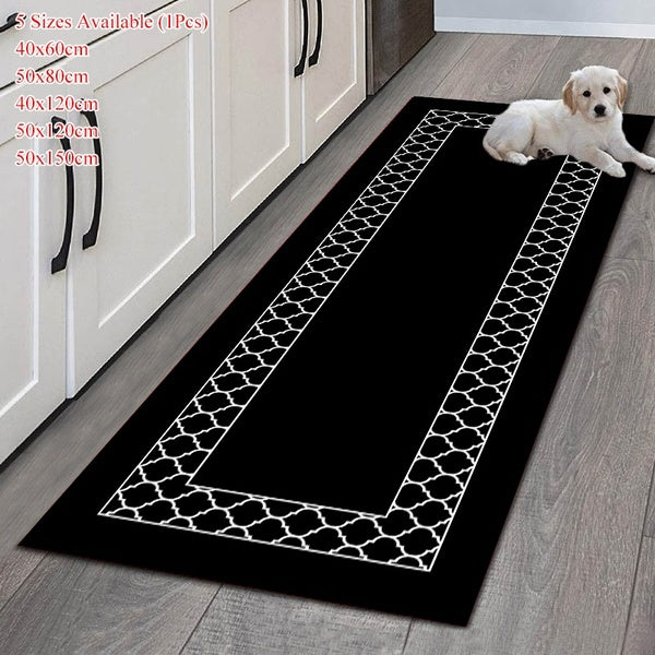 Rugs for Kitchen Moroccan Non Slip Runner Rug Hallway Entry Way Floor Mat 5 Sizes Available (1Pcs) 40x60cm-50x80cm-40x120cm-50x120cm-50x150cm