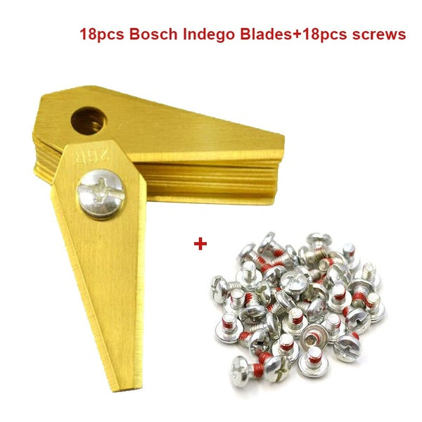 18pcs Lawn Robot Cutter Blades Stainless Steel Lawn Mower Replacement Grass Cutter Trimmer Blade for Bosch Indego Automower Garden Trimming Tool