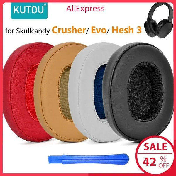KUTENG Replacement Earpads Ear Pads Cushion Covers Repair Parts for Skullcandy Crusher Hesh 3 Hesh3 Venue Wireless ANC Headphones