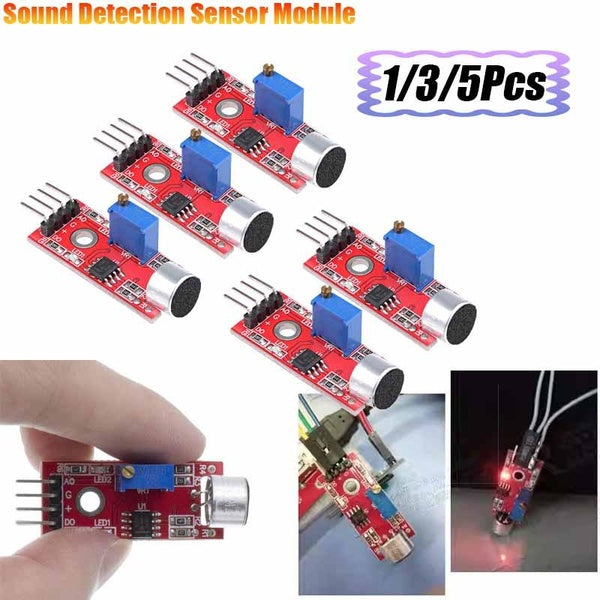 1-3-5pcs Microphone Sound Sensor Voice Detection Module with Digital and Analog Out for DIY Projects