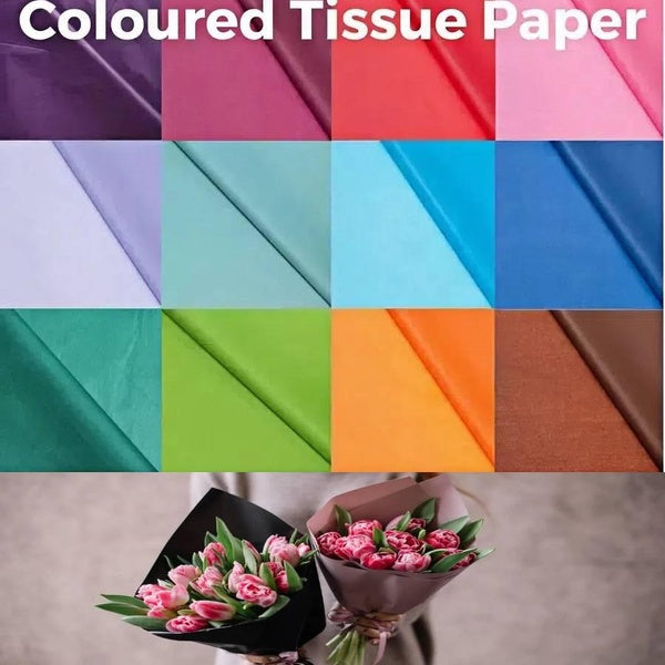 25Pcs 50*70cm Tissue Paper Flower Bouquet Wrapping Paper For Florist Wedding Birthday Party Christmas Gift Packing Decor DIY Crafts Paper