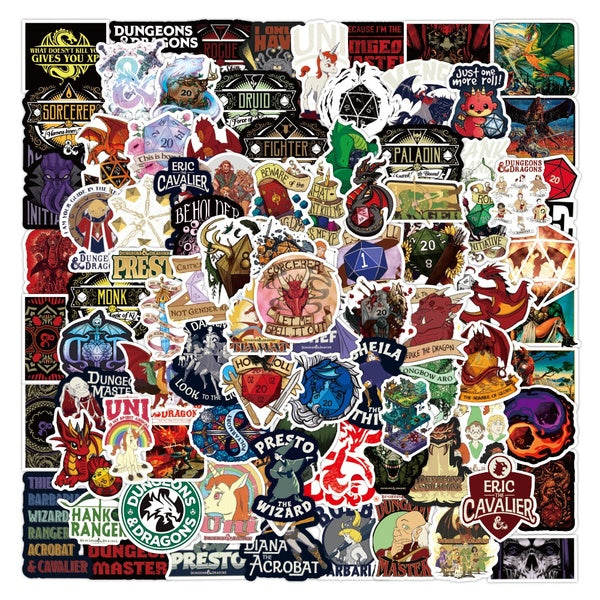 10-50-100pcs Cartoon Game Dungeons Dragons stickers graffiti Stickers for DIY Luggage Laptop Skateboard Bicycle Stickers