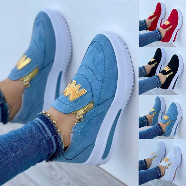 Fashion Spring Women Tennis Shoes Lightweight Running Sports Shoes Comfy Non-slip Platform Sneakers Solid Color Wedge Shoes Plus Size