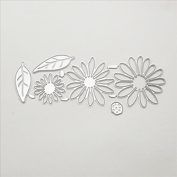 3 petites fleurs et feuilles motif métal matrices de découpe artisanat gaufrage timbres pour la fabrication de cartes décor Scrapbooking pochoir