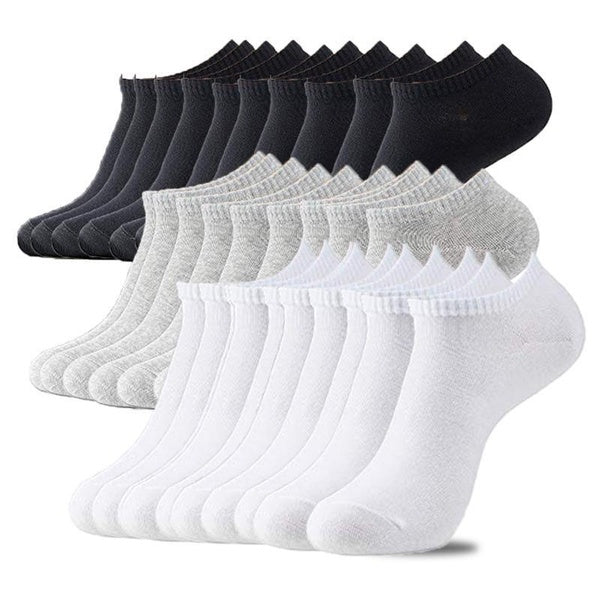 10-20-30 Pairs Men's Low Cut Socks,Classic Durable Thin Breathable Wicking Pring & summer Cotton Invisible Socks For Men's Fashion Accessories