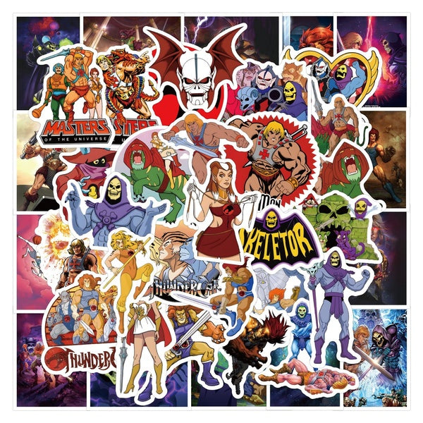 10-51pcs Mixed Cartoon Cute Thundercats stickers He-Man Graffiti Sticker for Laptop Motorcycle Luagage Decal Guitar Stickers