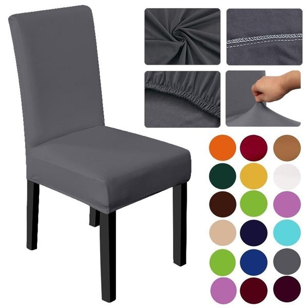 1-2-4-6 Pcs Wedding Chair Cover, Elegant And Stretchable Solid Color Dining Chair Covers For Weddings, Parties, Hotels, And Restaurants - Machine Was