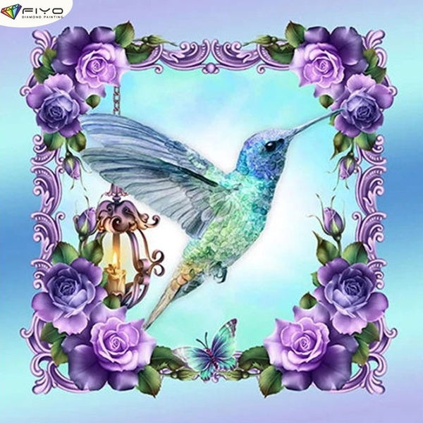 Brid DIY 5D Diamond Painting Full Drill with Number Kits Home and Kitchen Fashion Cross Stitch Embroidery Paintings Canvas Pictures Wall Decoration G