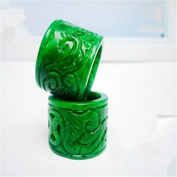 Natural Green jade rings Jewelry Gemstone Band Ring Jadeite Stones jade Jewellery Emerald emerald ring