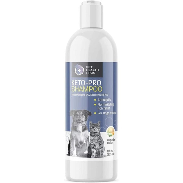 Pet Health Pros Keto-Pro Skin Healing Shampoo for Dogs and Cats; For Hot Spots, Mange, Skin Infection. Size: Available in 8oz, 12oz, 16oz; Scent: Cuc