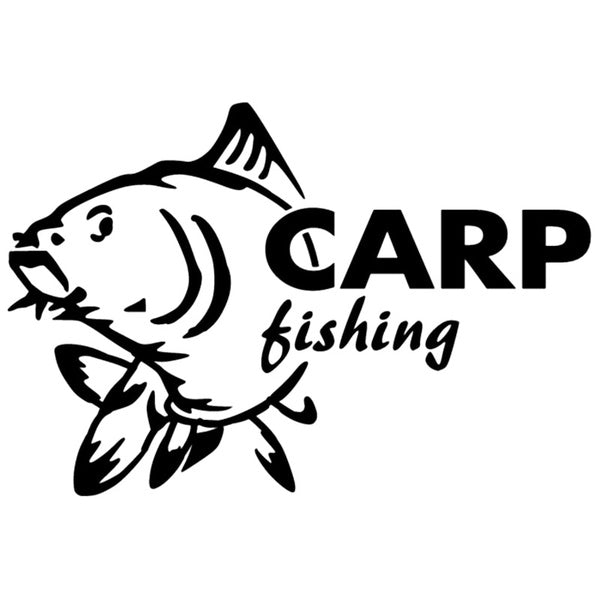 20*13.5cm Carp Fishing Funny Reflective Waterproof Car Sticker Vinyl Decal Silver-black for Auto Car Stickers Styling
