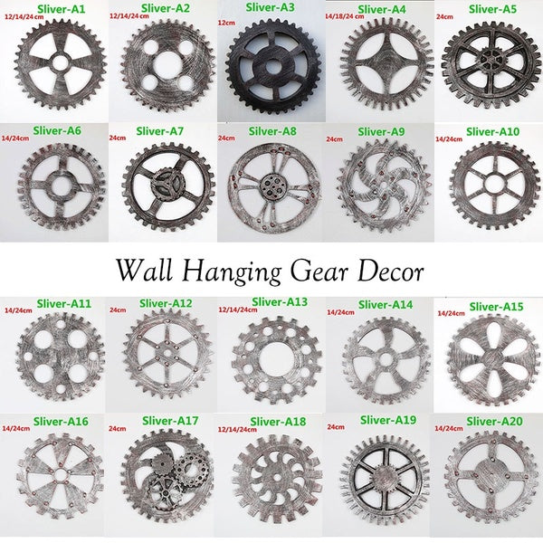Retro Industrial Style Imitation Metal Wooden Gear KTV Bar Creative Wall Decoration Ornaments Bois Engrenage Artisanat