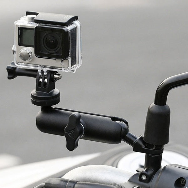 Motorcycle Bike Camera Holder Handlebar Mirror Mount Bracket For GoPro Hero8-7-6-5-4-3+ Action Cameras Accessory