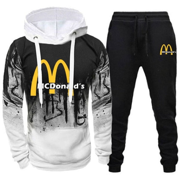 Hot Autumn Winter Warm Tracksuit Mens Sports Suit Fashion Pullover Hoodie and Sweatpant Two Piece Set Jogging Suits
