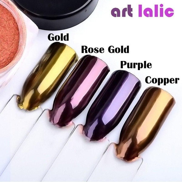 Nail Glitter Powder Mirror Effect Nail Art Pigment Nail Art Decoration Purple Gold Copper Rose Gold