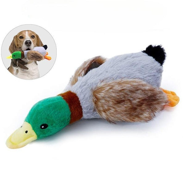Cute Pet Sound Toys Plush Duck Dog Toy Soft Pet Teeth Cleaning Toys Sounding Duck Teeth Grinding Toy Chewable Plush Duck Pet Supplies