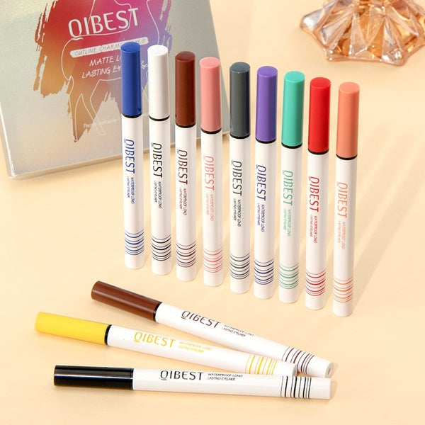 12 Color Eyeliner Liquid Waterproof Easy To Wear Make Up Matte Charming Colorful Eye Liner Set Blue Red Green White Gold Brown Eyliner Eyeshadow Pen