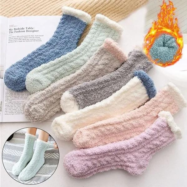 New Women's Winter Warm Soft Fluffy Bed Socks Casual Slipper Coral Velvet Fleece Socks