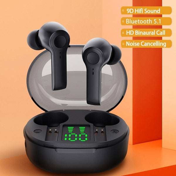 Wireless Bluetooth Earphones Headphones LED Display In-ear Sports Musi Gaming Headset