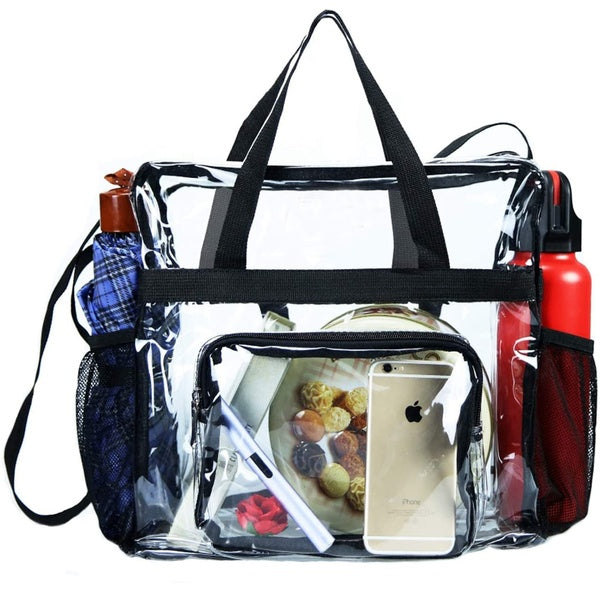 Clear Crossbody Purse Bag, Stadium Approved Tote Bag for Work Concert, Sports Games
