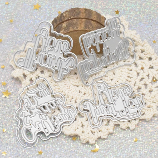 New Letter Metal Cutting Dies Words Embossing Dies for DIY Scrapbooking Album Paper Cards Making Craft