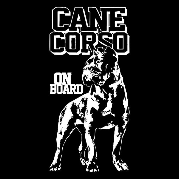 2PCS Set 8.6'' 22cm Cane Corso on Board（No Background ) Die Cut Reflective Vinyl Decal Sticker Car Window Sticker Car Bumper Sticker Car Stickers