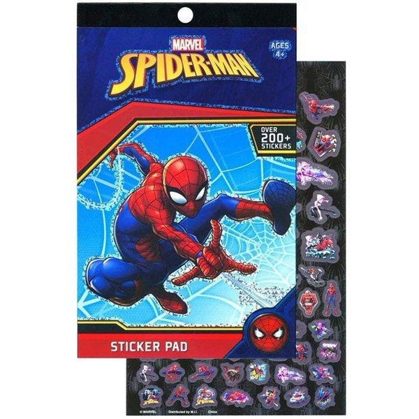 Marvel Spiderman 200pc Sticker Book 4 Sheets Puffy Stickers Boys Ages 3 and Up