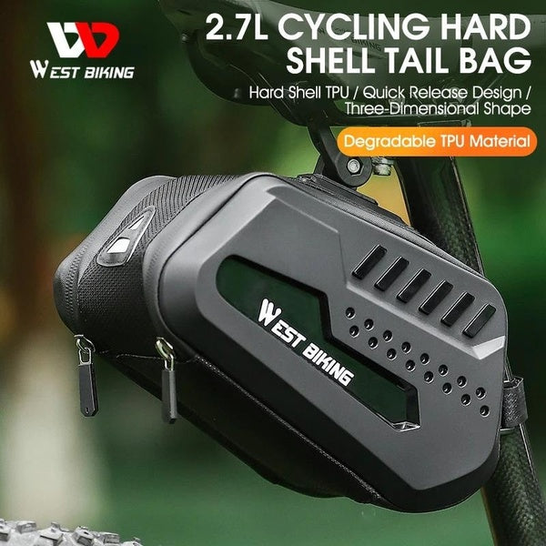WEST BIKING Top Quality Bike Saddle Bag Waterproof MTB Road Bicycle Under Seat Bag Large Capacity Cycling Pannier Accessories