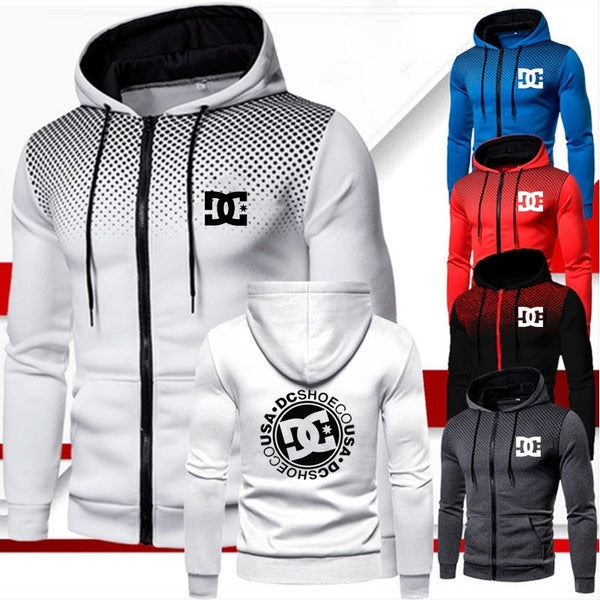 Mens Fashion Zipper Hoodie Sweater Coat Casual Sports Jacket Zipper Coat