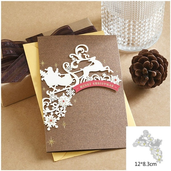 Christmas Deer Tree Snowflake Metal Cutting Dies Stencils for Scrapbooking-photo Album Decorative Embossing DIY Paper Cards