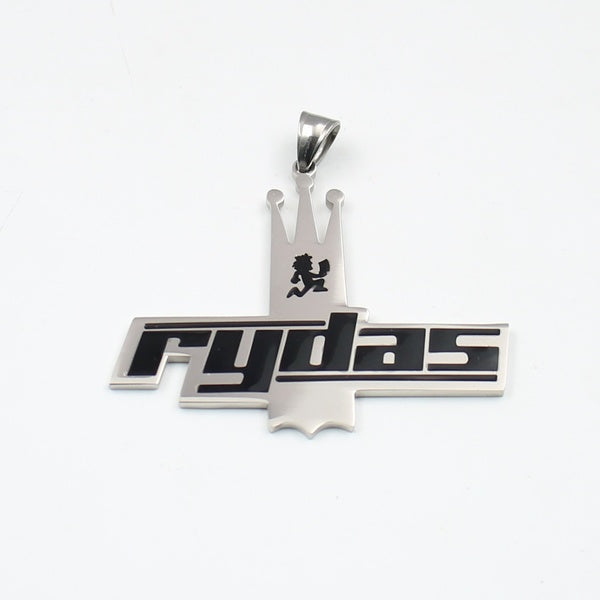 Red - Black Rydas Charm Juggalo Charms Hatchetman Pendant Stainless Steel ICP Necklace Ball Chain 30''